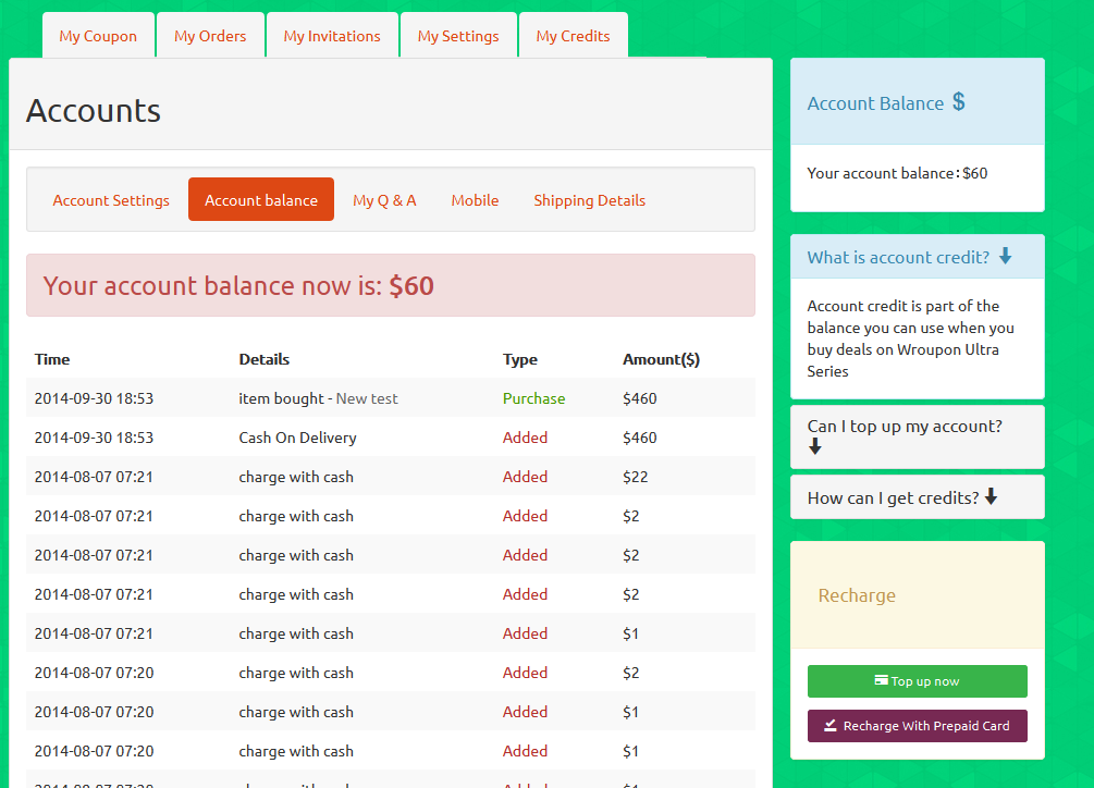 Groupon Script Transactions